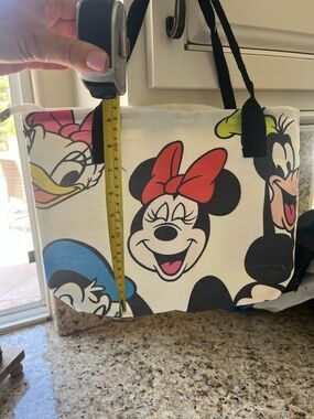 Disney Character Canvas Tote Bag with Zipper Closure